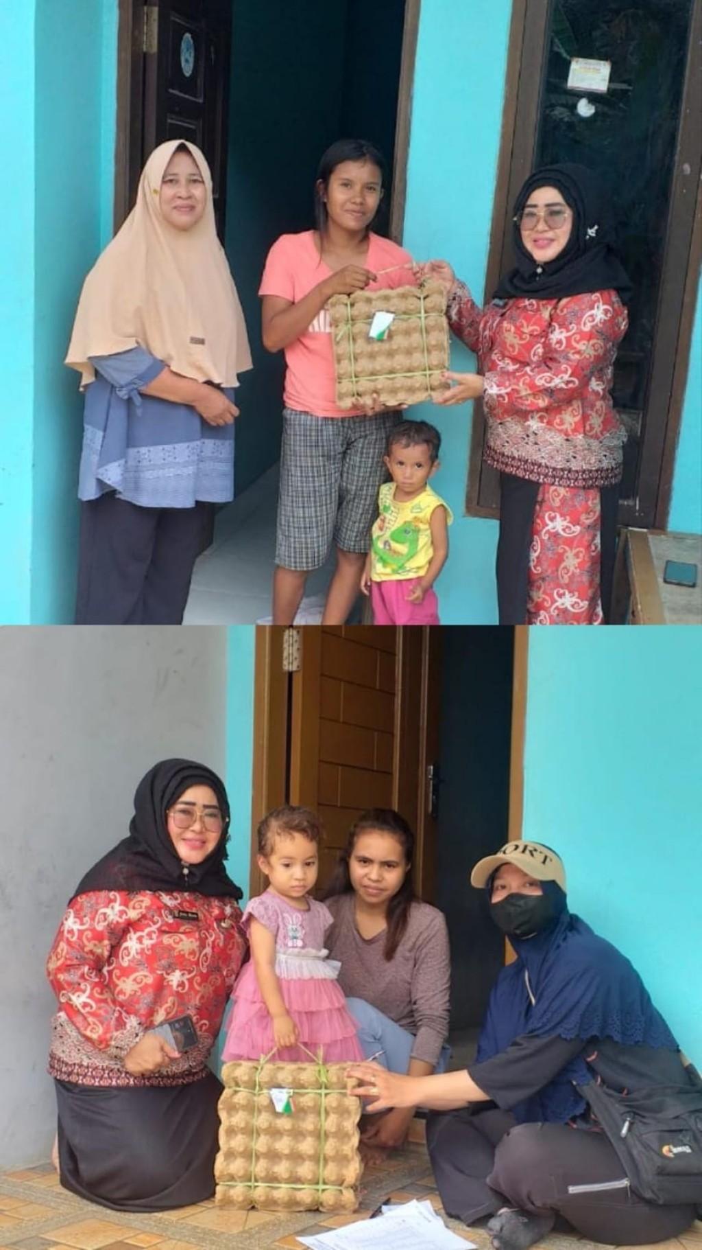 PEMBAGIAN BANTUAN TELUR OMEGA UNTUK ANAK BADUTA DAN BALITA DI KELURAHAN LOA BUAH