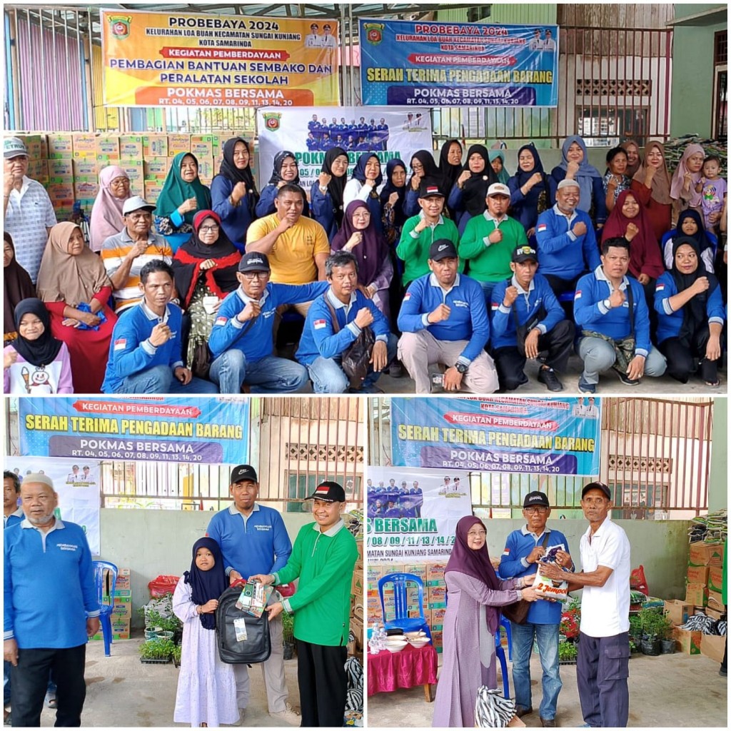 GIAT PROBEBAYA 2024 KELURAHAN LOA BUAH (PEMBAGIAN BANTUAN SEMBAKO DAN PERALATAN SEKOLAH)