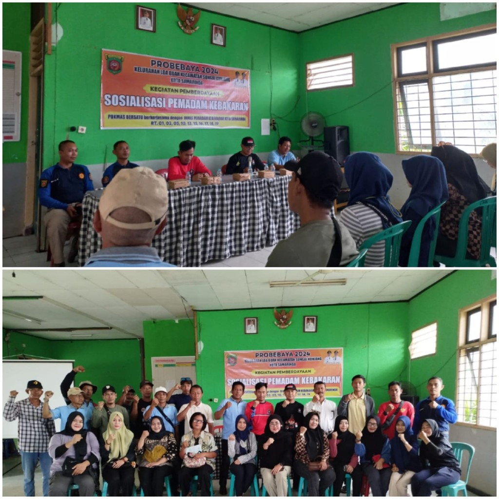 GIAT PROBEBAYA 2024: Sosialisasi Pemadam Kebakaran oleh Pokmas Bersatu dan Dinas Pemadam Kebakaran Kota Samarinda 