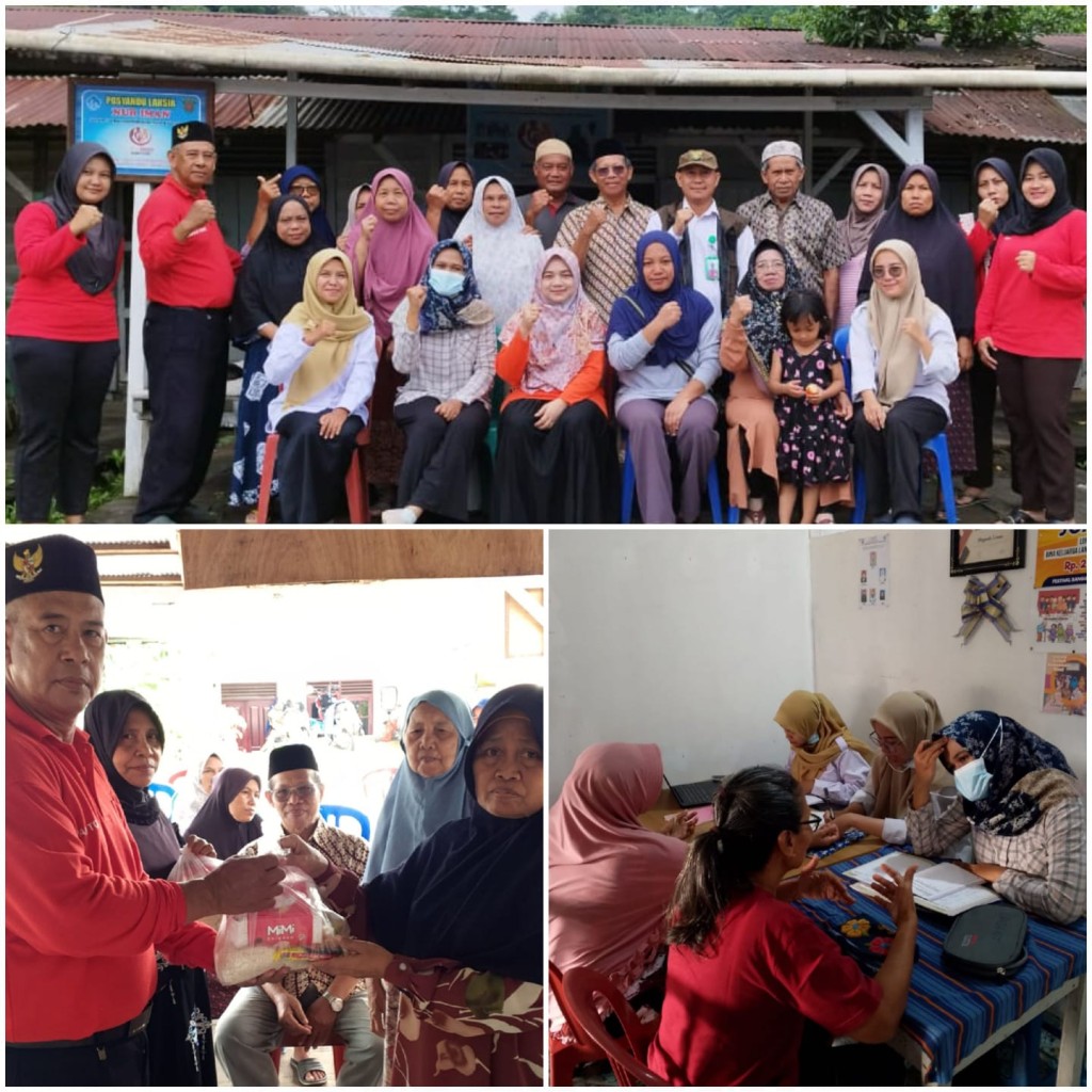 PERAYAAN ULANG TAHUN POSYANDU NUR IMAN LOA BUAH : BERBAGI BAHAGIA DENGAN PEMBAGIAN PAKET MAKANAN KE PARA LANSIA