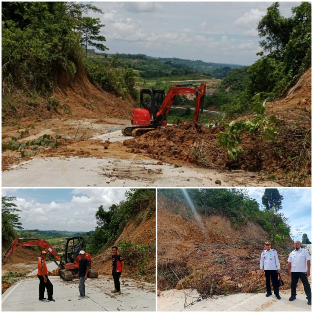 LONGSOR DI JALAN TEMBUS LOA KUMBAR HAMBAT PERJALANAN WARGA