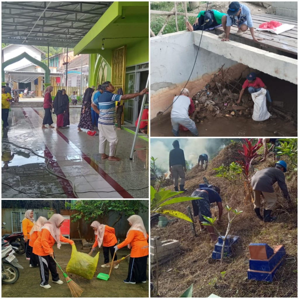 WARGA KELURAHAN LOA BUAH BERGOTONG ROYONG SAMBUT BULAN SUCI RAMADHAN 1447 H