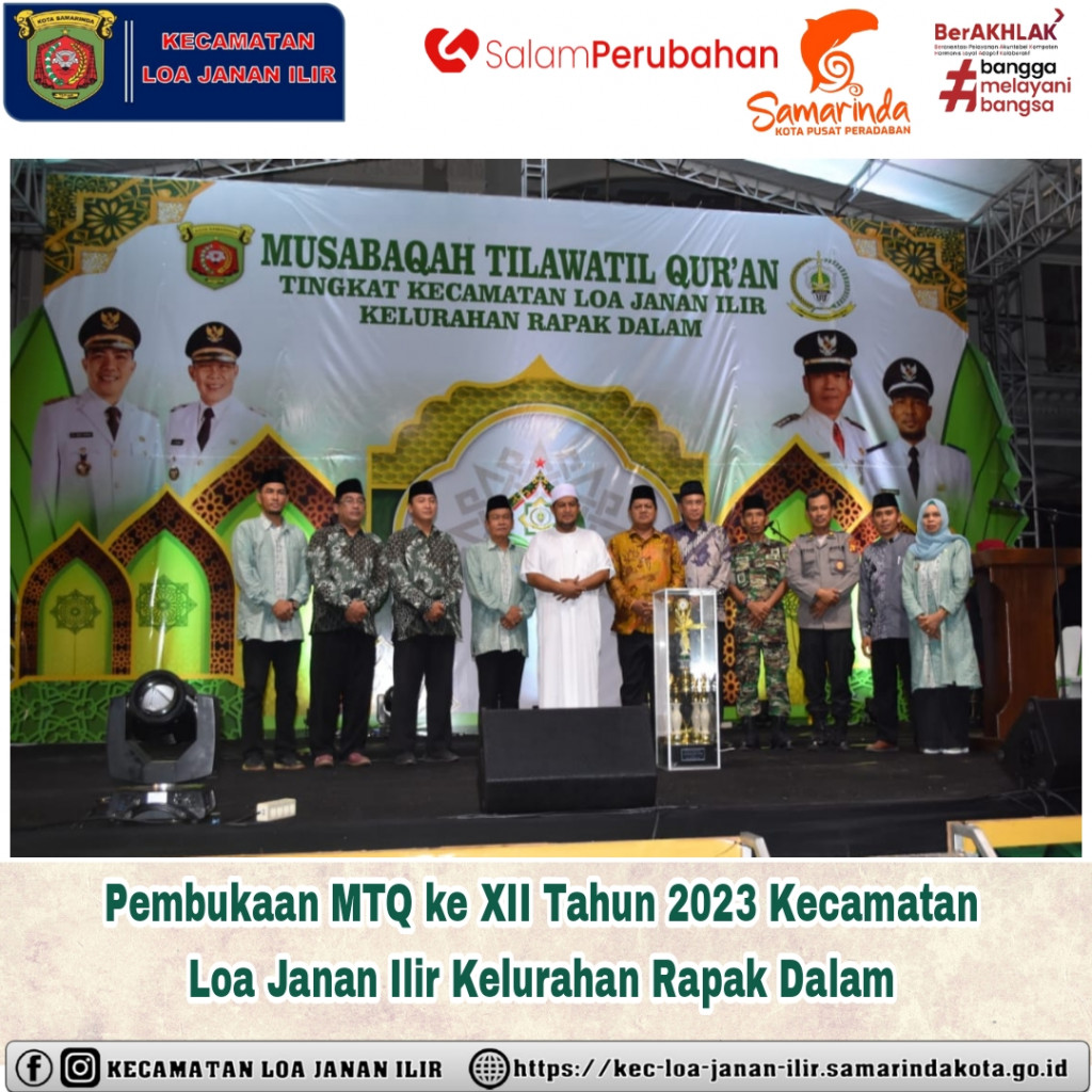 Pembukaan MTQ ke-XII Tahun 2023 Tingkat Kecamatan Loa Janan Ilir