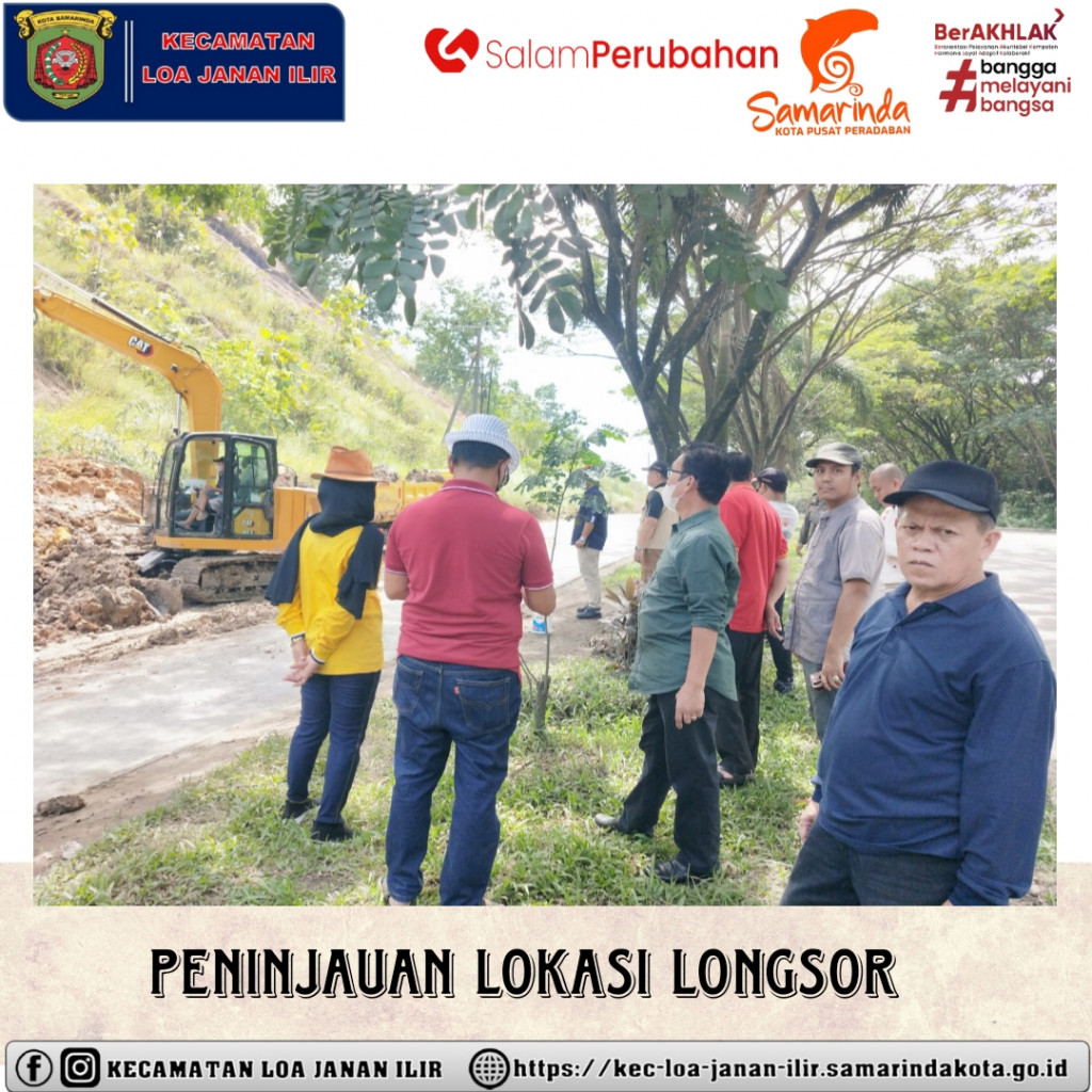 Kunjungan Tim TWAP Kota Samarinda Ke lokasi Longsoran tanah diJalan Stadion Palaran segmen Kelurahan Tani Aman