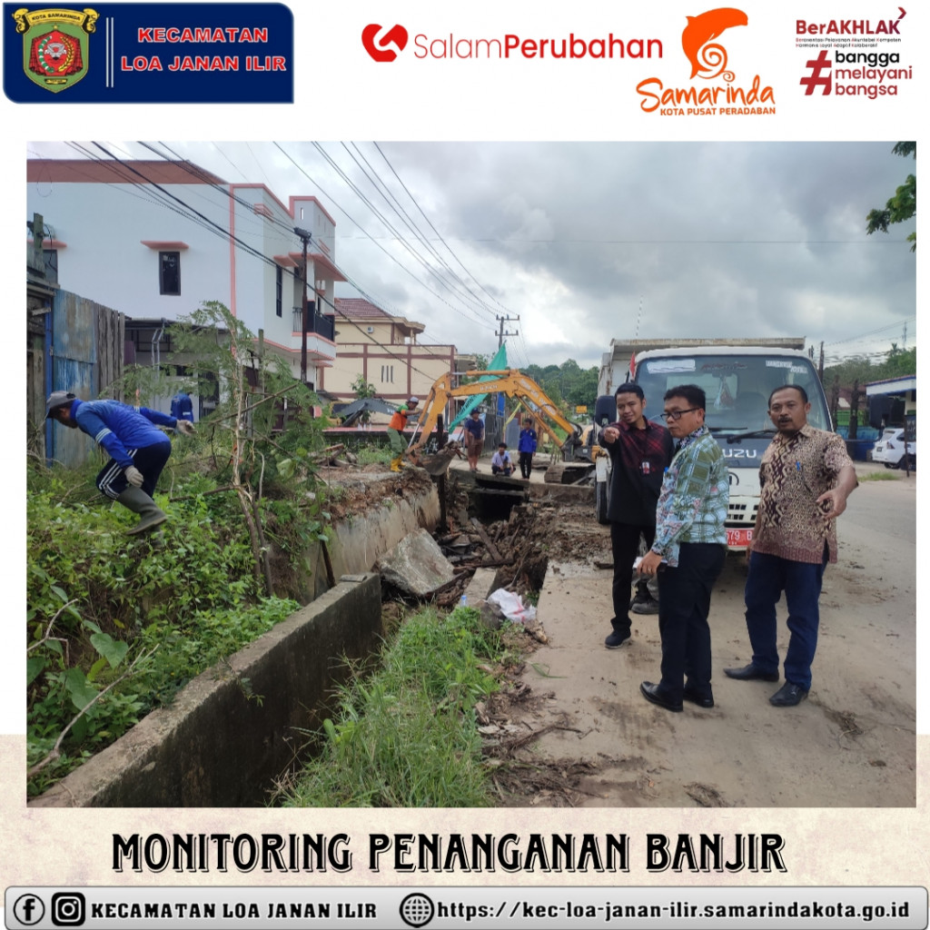 Monitoring Penanganan Banjir Di wilayah Kelurahan Harapan Baru