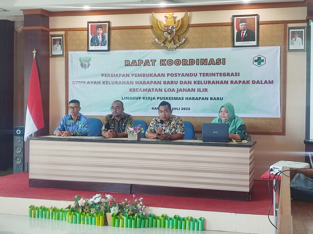 Rakor Persiapan Posyandu Terintegrasi di wilayah kel. Rapak dalam dan Kel. Harapan Baru Kecamatan Loa Janan Ilir