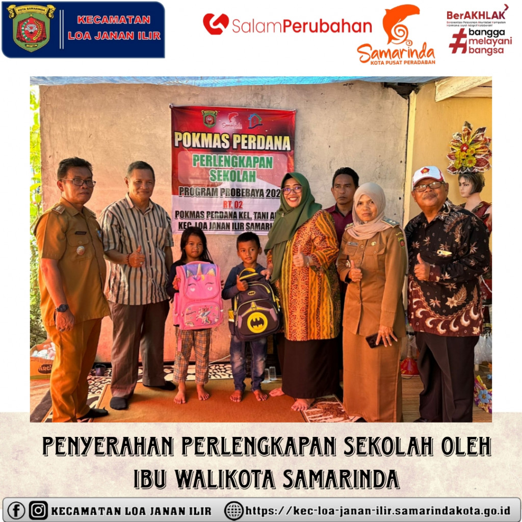 Penyerahan bantuan Perlengkapan Sekolah melalui Probebaya