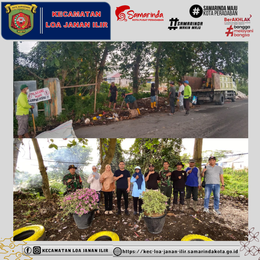 Pembersihan TPS Bayangan di Jl. Syahranie Dahlan Kecamatan Loa Janan Ilir