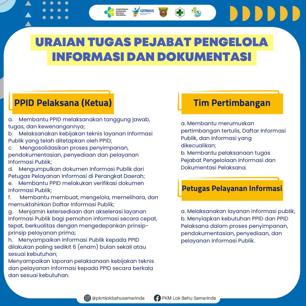 Uraian Tugas Pejabat Pengelola Informasi dan Dokumentasi