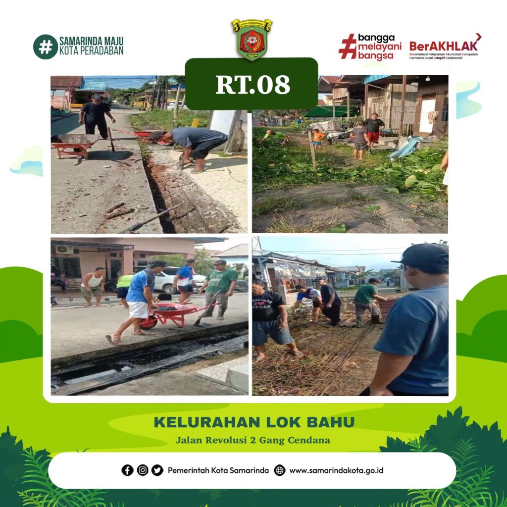 Giat Kelurahan Lok Bahu, Kerja bakti Gotong Royong