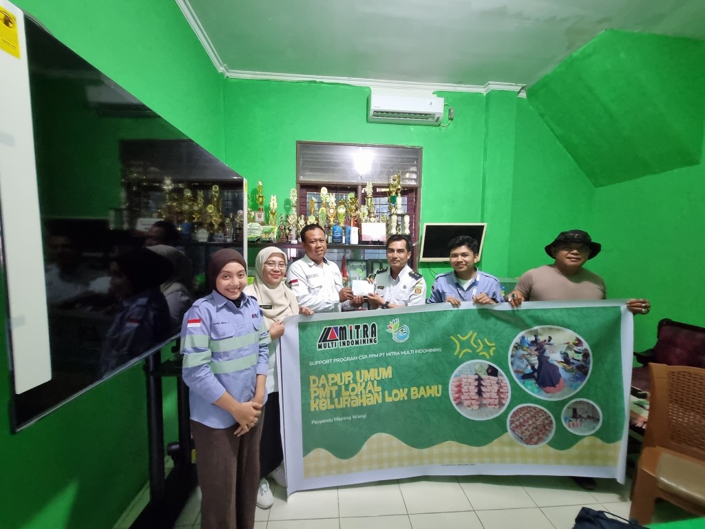 Bantuan Dana dari PT. MMI untuk  Pengadaan Tempat makan  PMT Lokal ke Puskesmas Lok Bahu