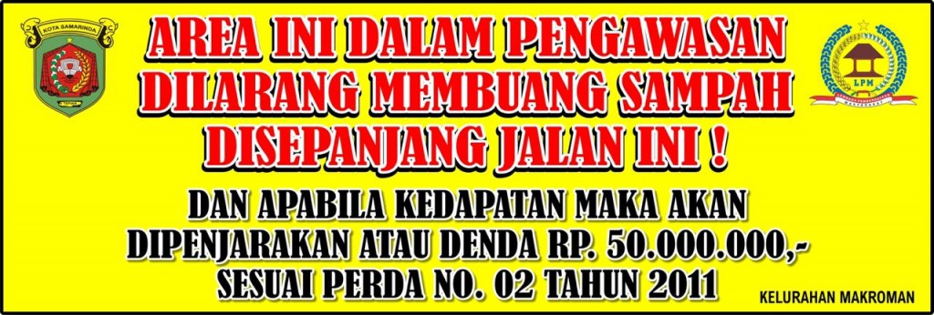 LARANGAN MEMBUANG SAMPAH
