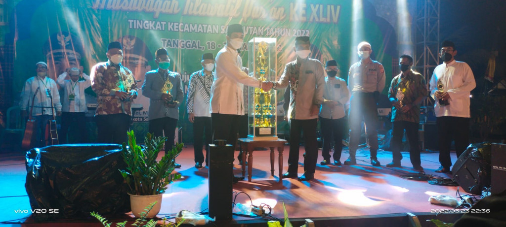 Penutupan MTQ  Tk Kecamatan Sambutan, Makroman Raih Juara III
