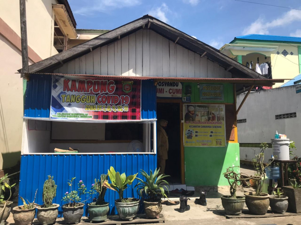 Peresmian Pembukaan Posko Kampung Tangguh Covid 19 (Zona RT 1-10) Kelurahan Mangkupalas Kecamatan Samarinda Seberang