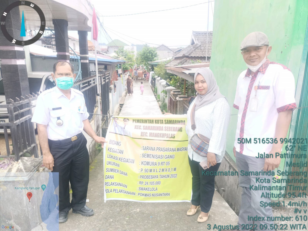Kegiatan Monitoring Lurah, Kasi EkobangLH dan Petugas Tim Pendamping Probebaya Kelurahan Mangkupalas di RT.05, RT.14 dan RT.13