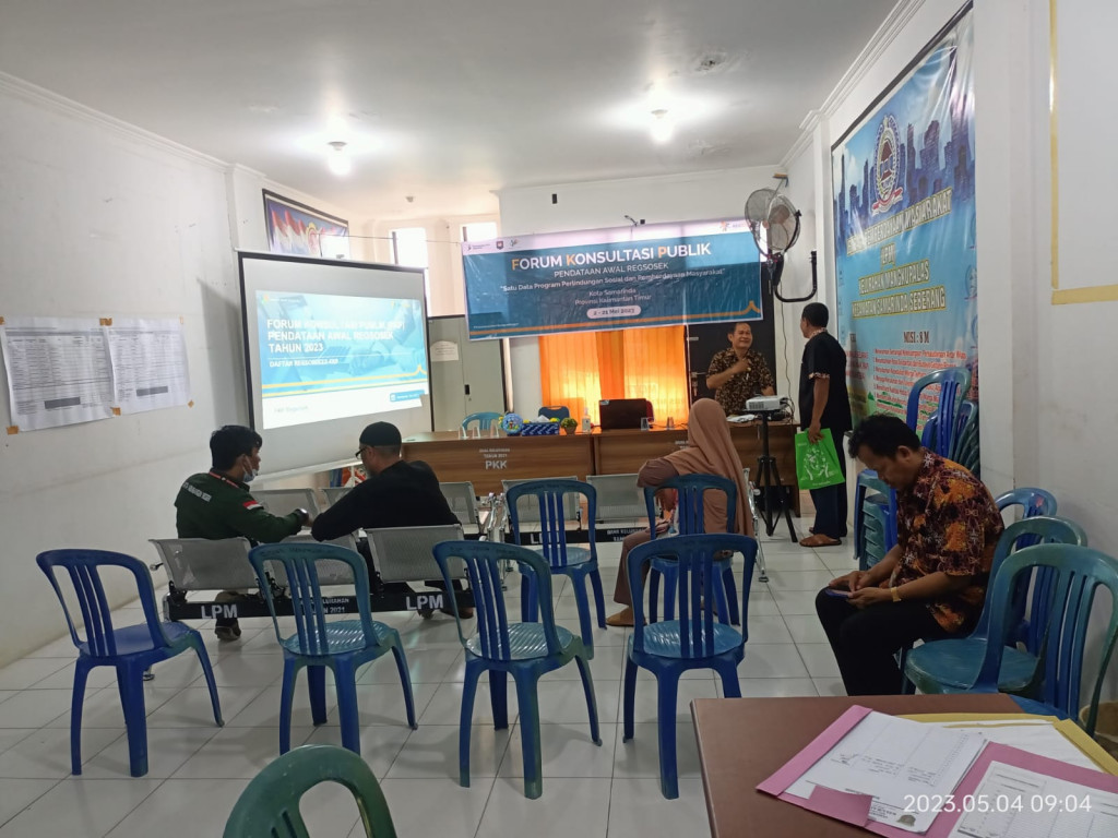 Kelurahn Mangkupalas bekerja sama dengan BPS Kota Samarinda Melaksanakan Forum Konsultasi Publik Dalam Rangka Satu Data