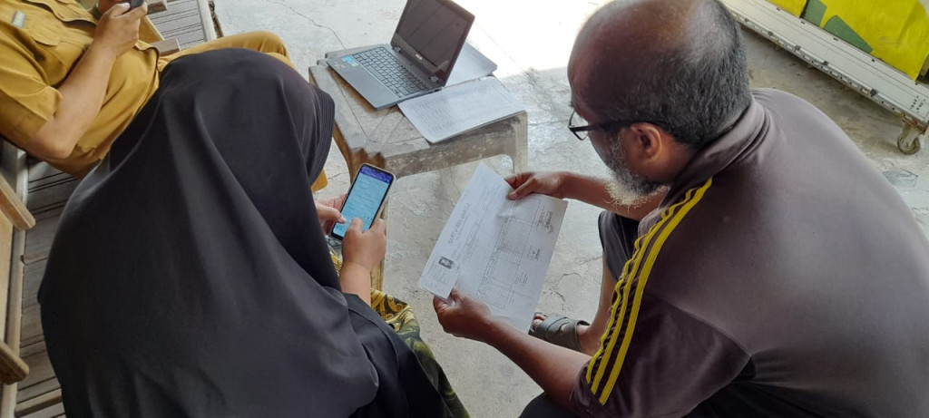 Monitoring lapangan perihal aksi perubahan sistem update data penyandang disabilitas kelurahan mangkupalas