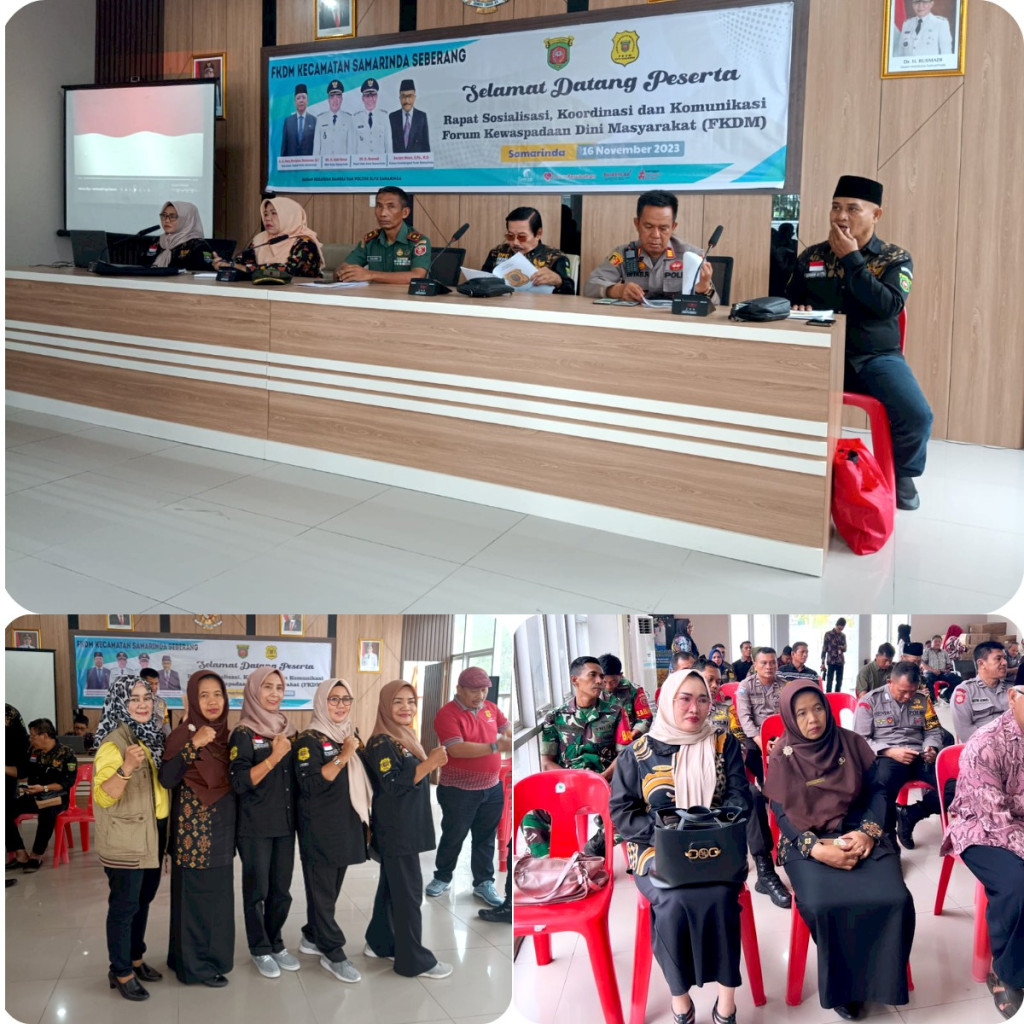 Acara Rapat FKDM ( Forum Kewaspadaan Dini Masyarakat) di Kecamatan Samarinda Seberang.