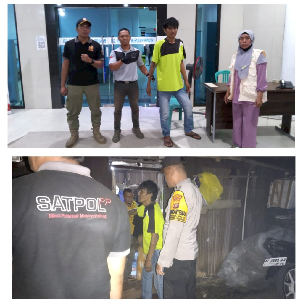 Pengantaran Odgj warga RT 18 di Rumah sakit Atma Husada Mahakam  yang didampingi oleh TKSK, Bhabinkamtibmas, Satpol PP dan PSM