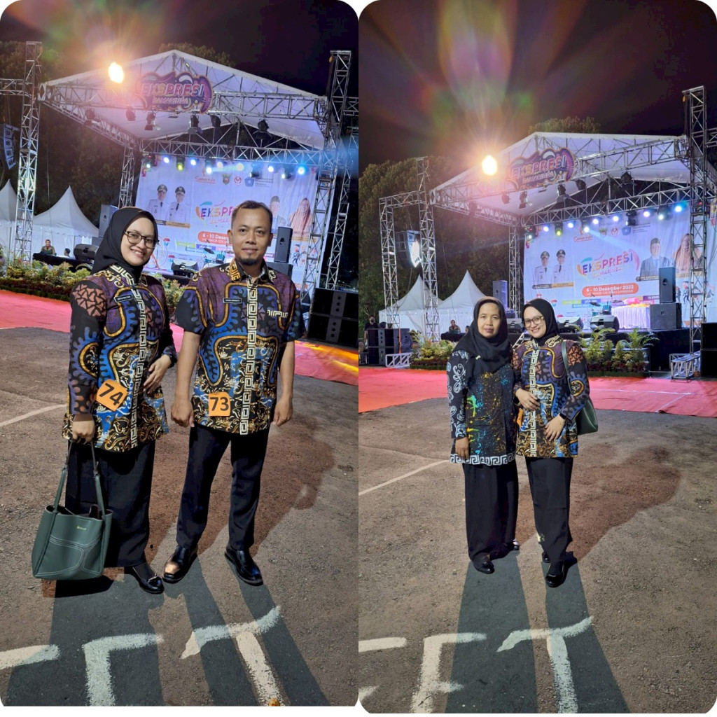 Mengikuti lomba Fashion Show busana Batik Kerja memeriahkan acara Ekspresi Samarinda