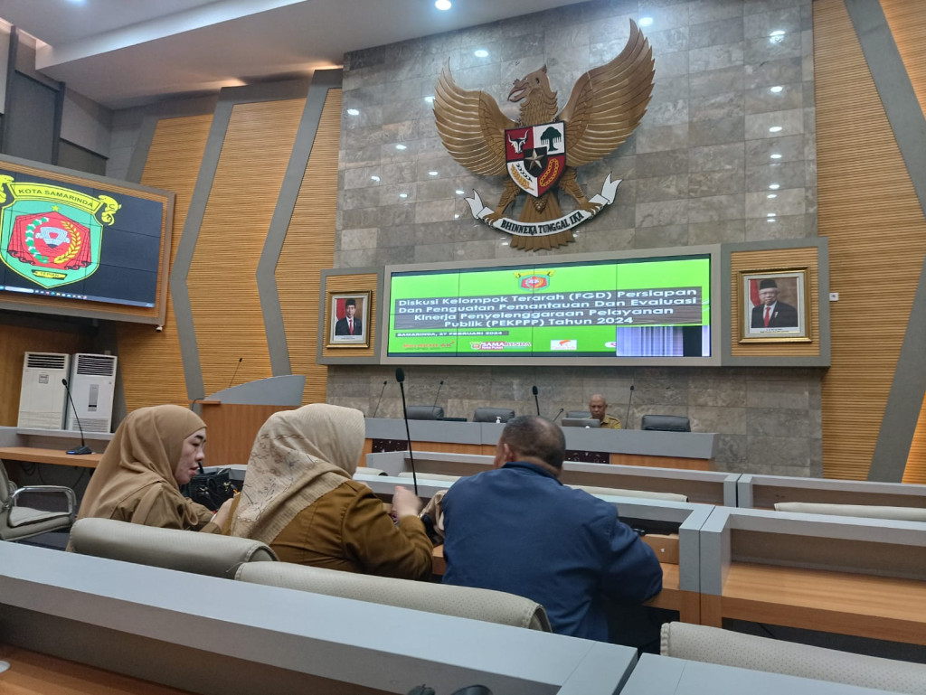 Diskusi Kelompok Terarah (FGD) persiapan dan Penguatan Pemantauan dan Evaluasi Kinerja Penyelenggaraan Pelayanan Publik PEKPPP) Tahun 2024
