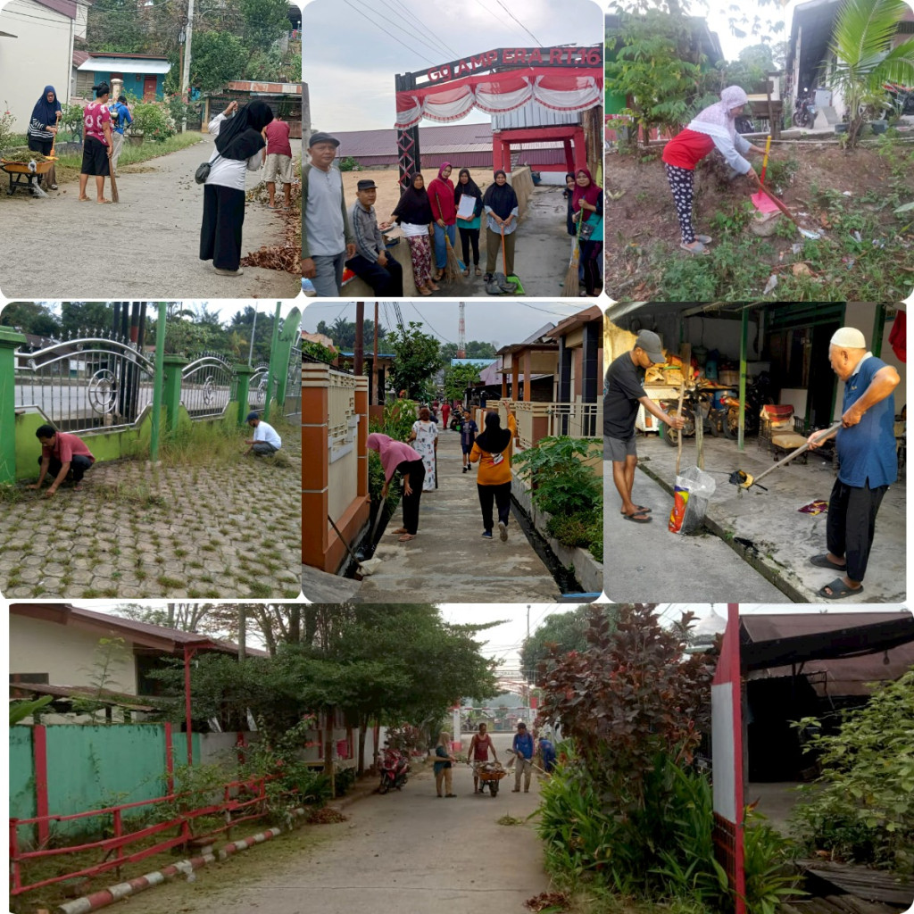 Gotong Royong Serentak di Lingkungan Kelurahan Mangkupalas