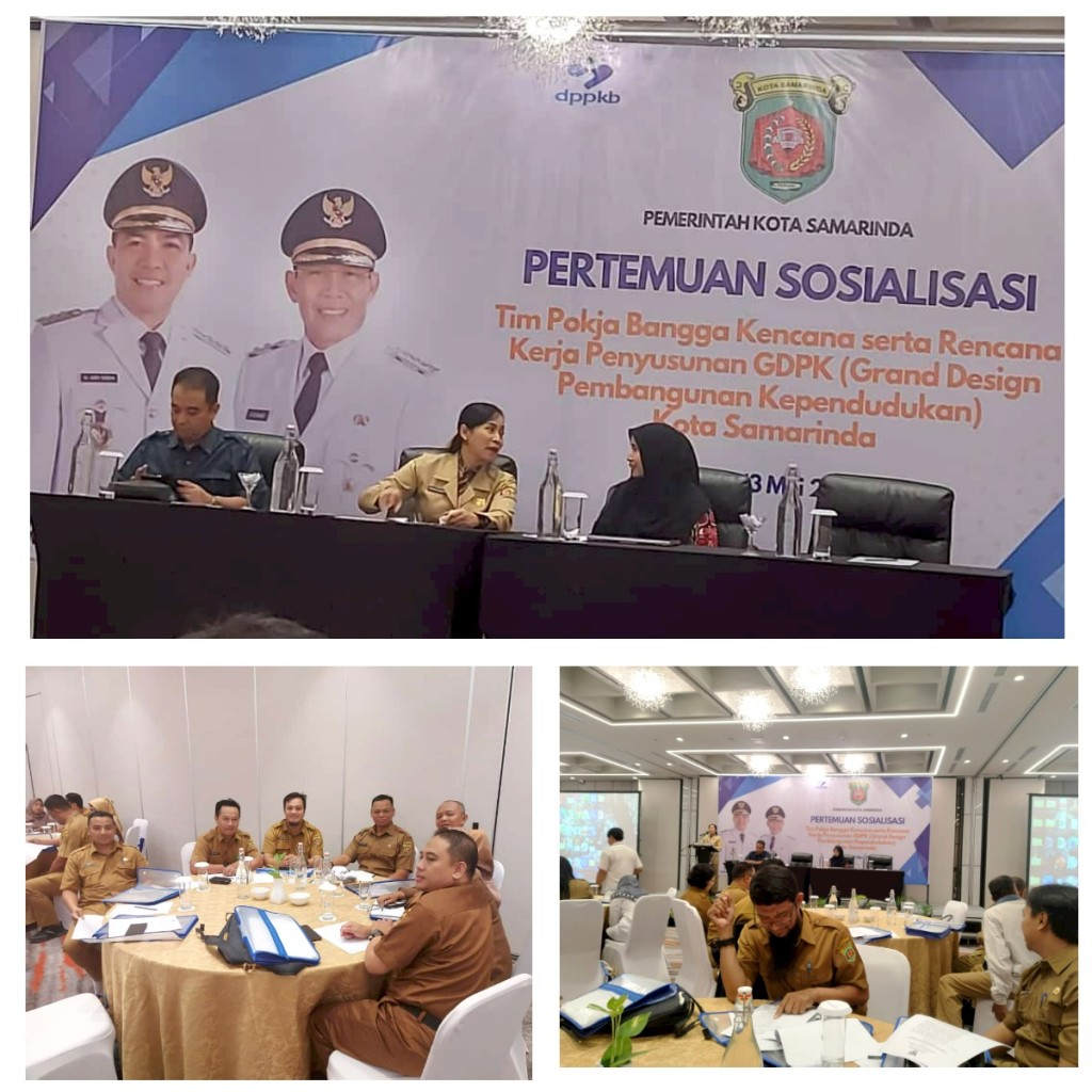 Kasi Kesejahteraan dan Pemberdayaan masyarakat mengikutii Sosialisasi tim pokja bangga kencana serta rencana kerja penyusunan Grand Design Pembangunan Kependudukan Kota Samarinda