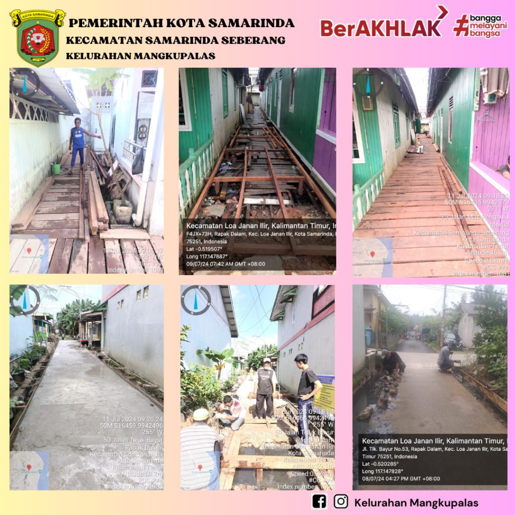 Perbaikan jembatan di RT 01 dan Semenisasi jalan di RT 02