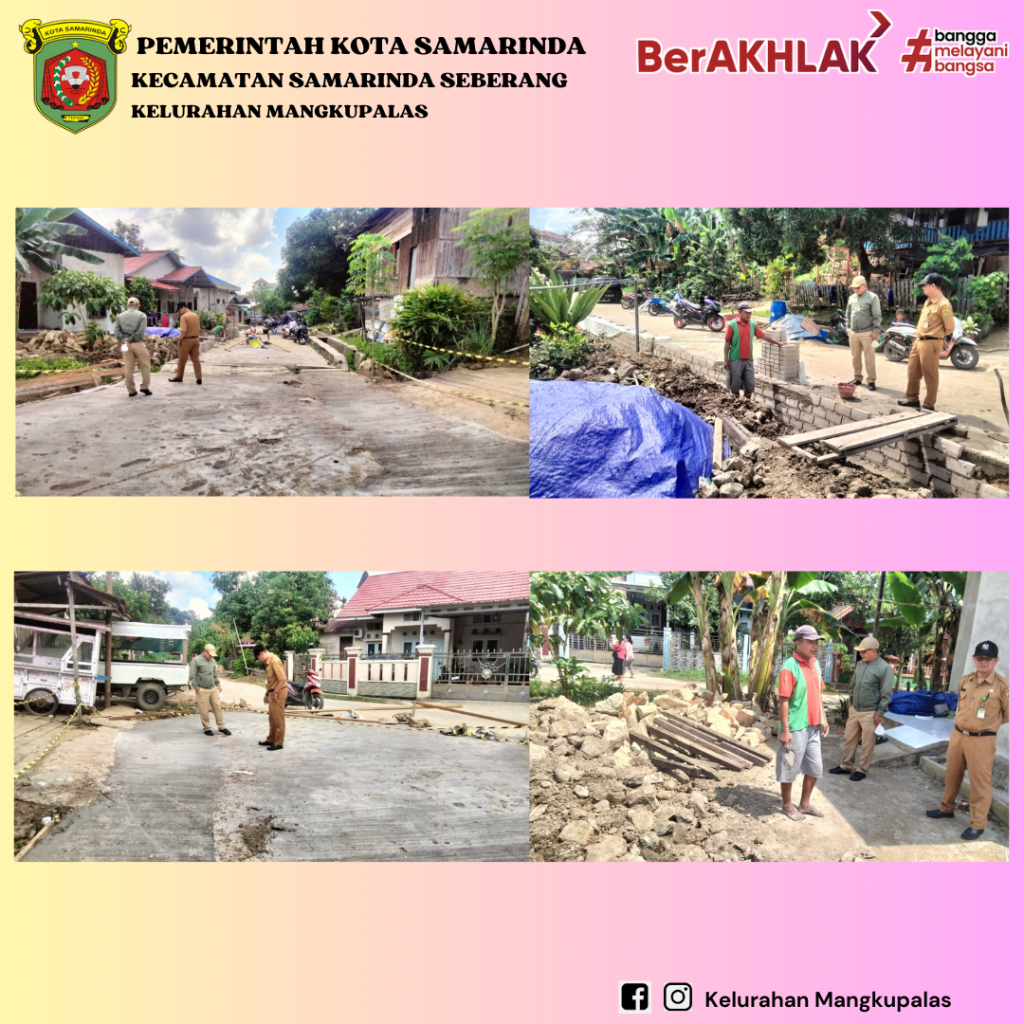 Monitoring Pelaksanaan Kegiatan Probebaya Sub. Bidang Sapras di RT. 14 semenisa dan Pembangunan Drainase