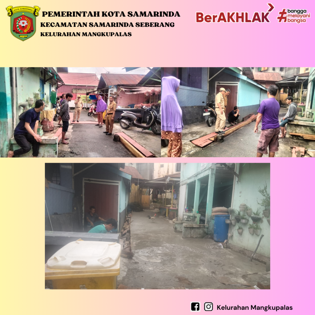 Monitoring Progres Pelaksanaan kegiatan Probebaya Sub. Bidang Sapras ( semenisasi Gg. Ampera 1)