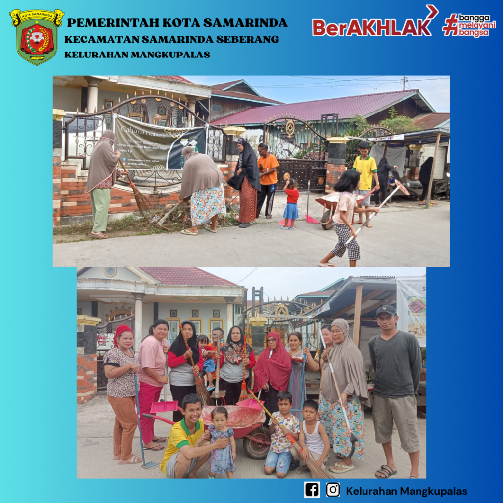 Giat gotong royong di Lingkungan RT 01