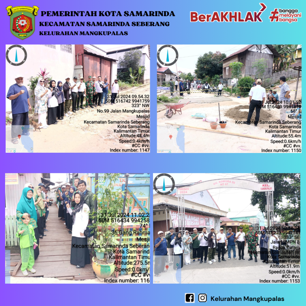 Monitoring kegiatan Probebaya Bidang sarpras di RT 01,RT 07, RT 14 dan RT 16