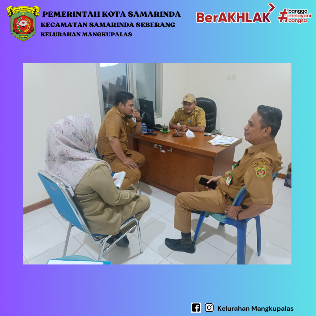 Rapat  koordinasi dengan Bendahara dan PPTK Probebaya,  (Senin,19 Agustus 2024)