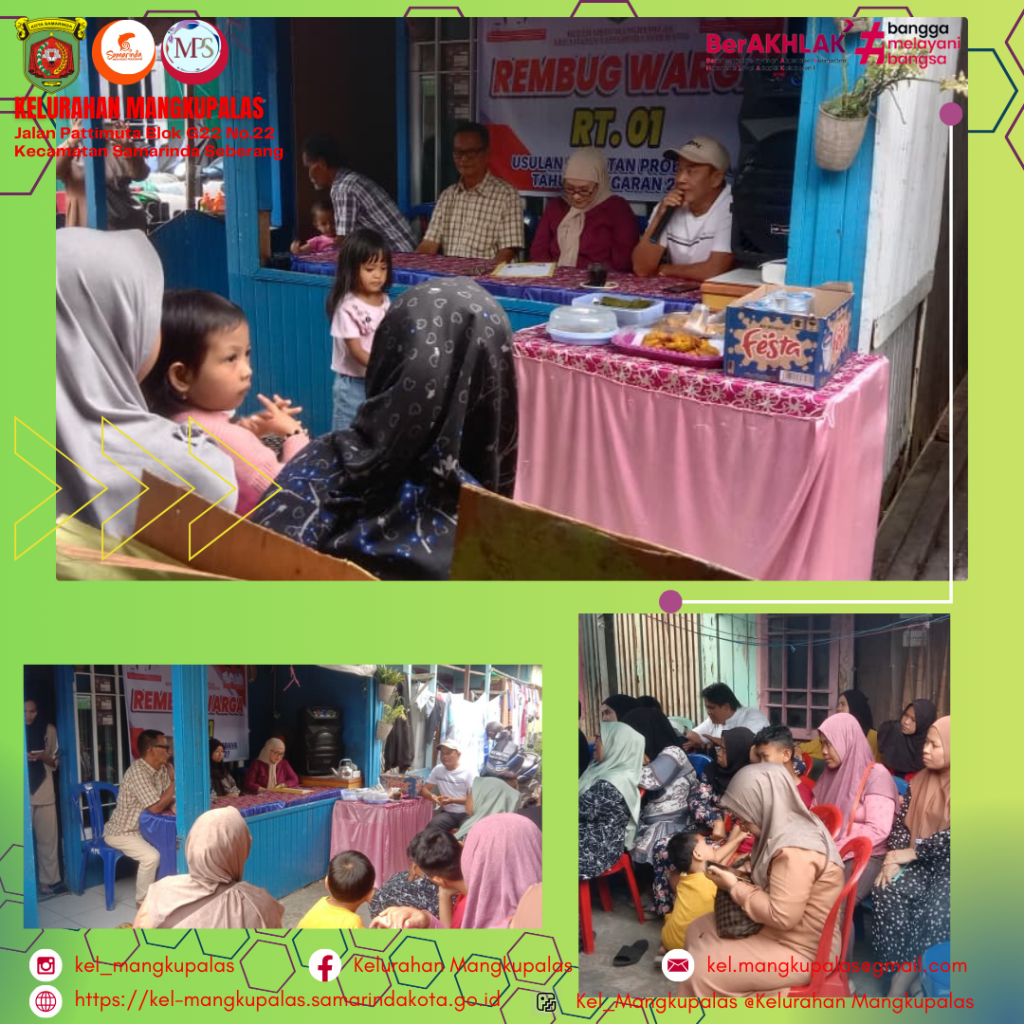 Rembug Warga RT 01 Kelurahan Mangkupalas