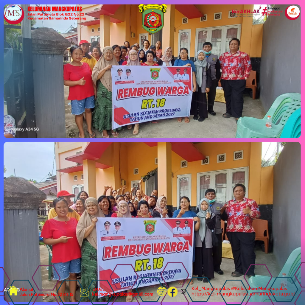 Rembug Warga RT 18 Kelurahan Mangkupalas