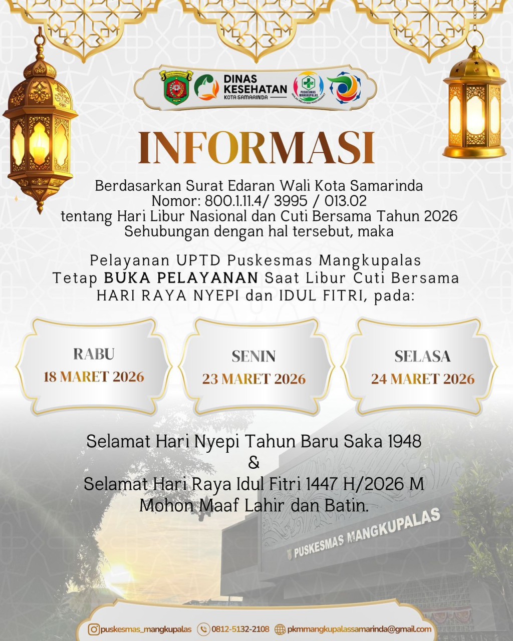 PELAYANAN DI HARI  CUTI BERSAMA