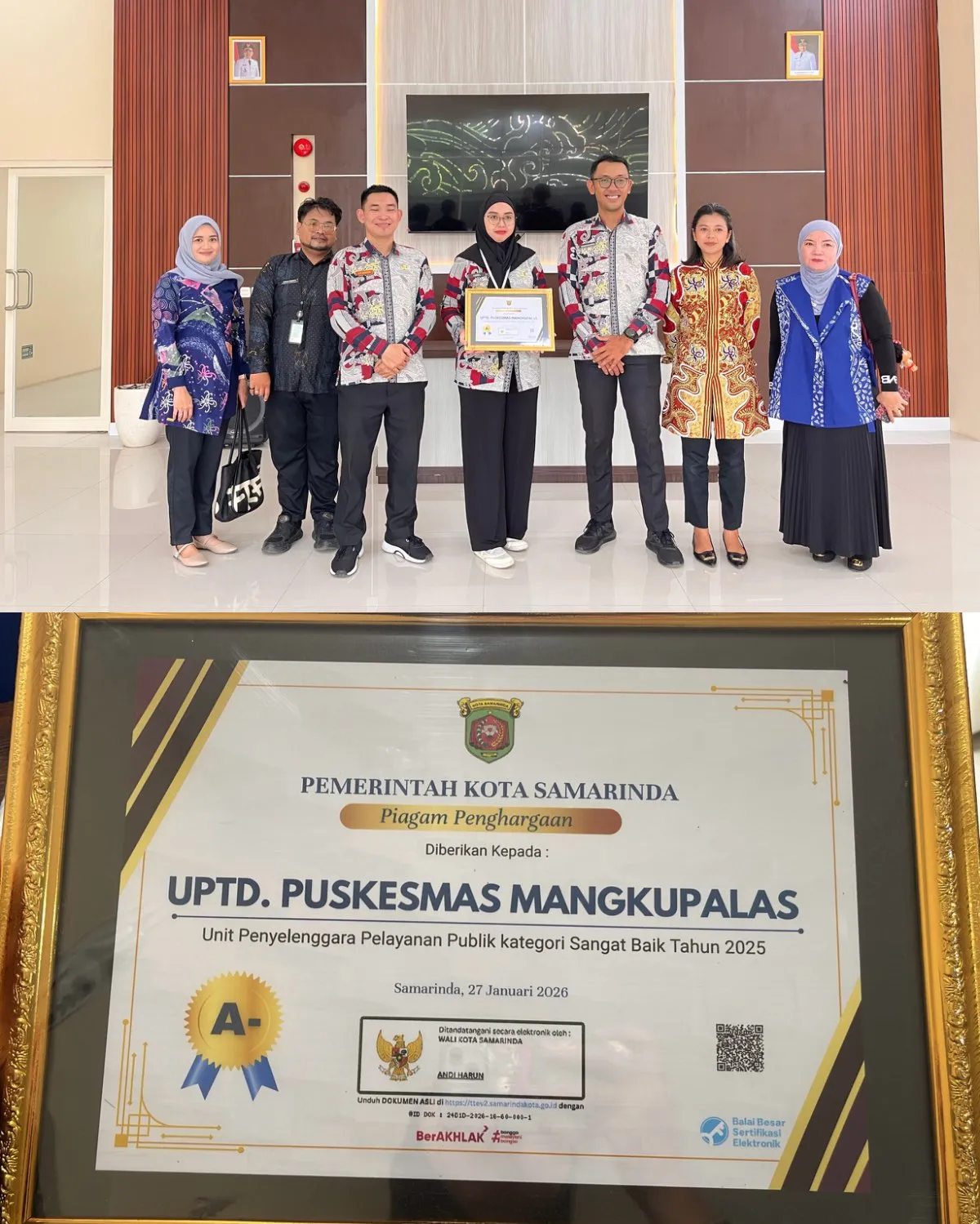 Penilaian PEKPPP Tahun 2025 dengan nilai 4,38 dan predikat SANGAT BAIK