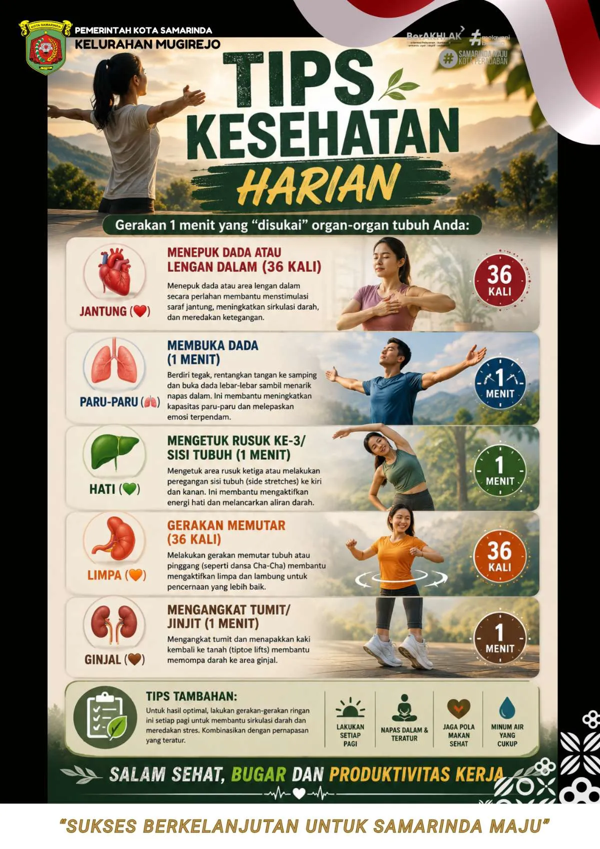 GERAKAN 1 MENIT YANG DISUKAI ORGAN TUBUH KITA