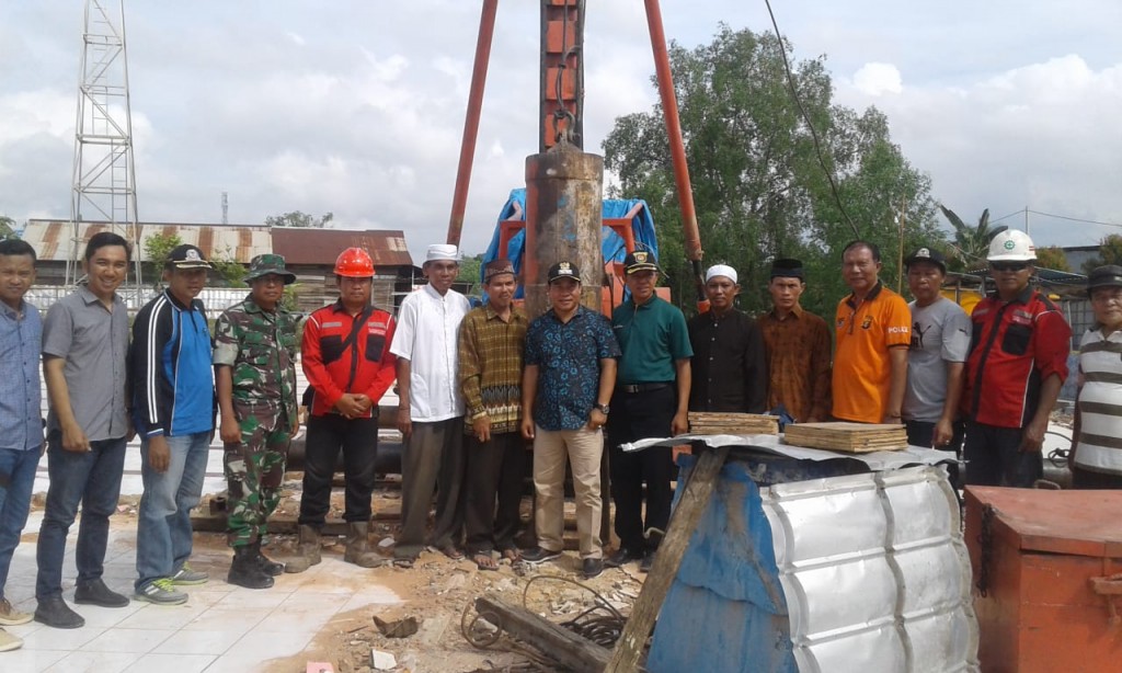 Pembacaan doa selamat pemancangan pondasi dan struktur masjid nur assunah palaran
