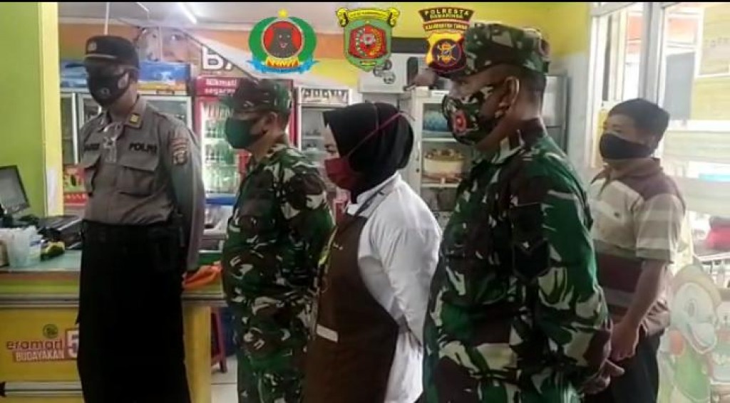 Sosialisasi Perwali Nomor 43 tahun 2020 di beberapa Swalayan wilayah Kecamatan Palaran