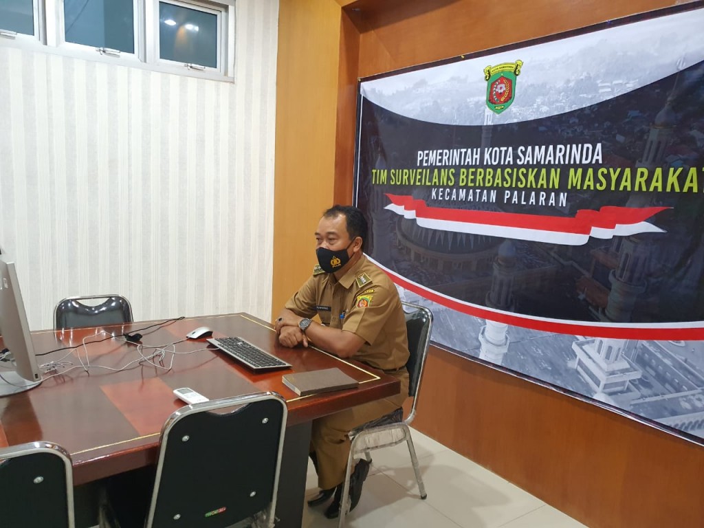 Rapat Terbatas Penanganan Covid-19 di Kota Samarinda Via Zoom Meeting