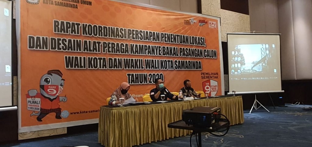Rapat Koordinasi Persiapan Penentuan Lokasi dan Desain Alat Peraga Kampanye Bakal Pasangan Calon Walikota dan Wakil Walikota Samarinda