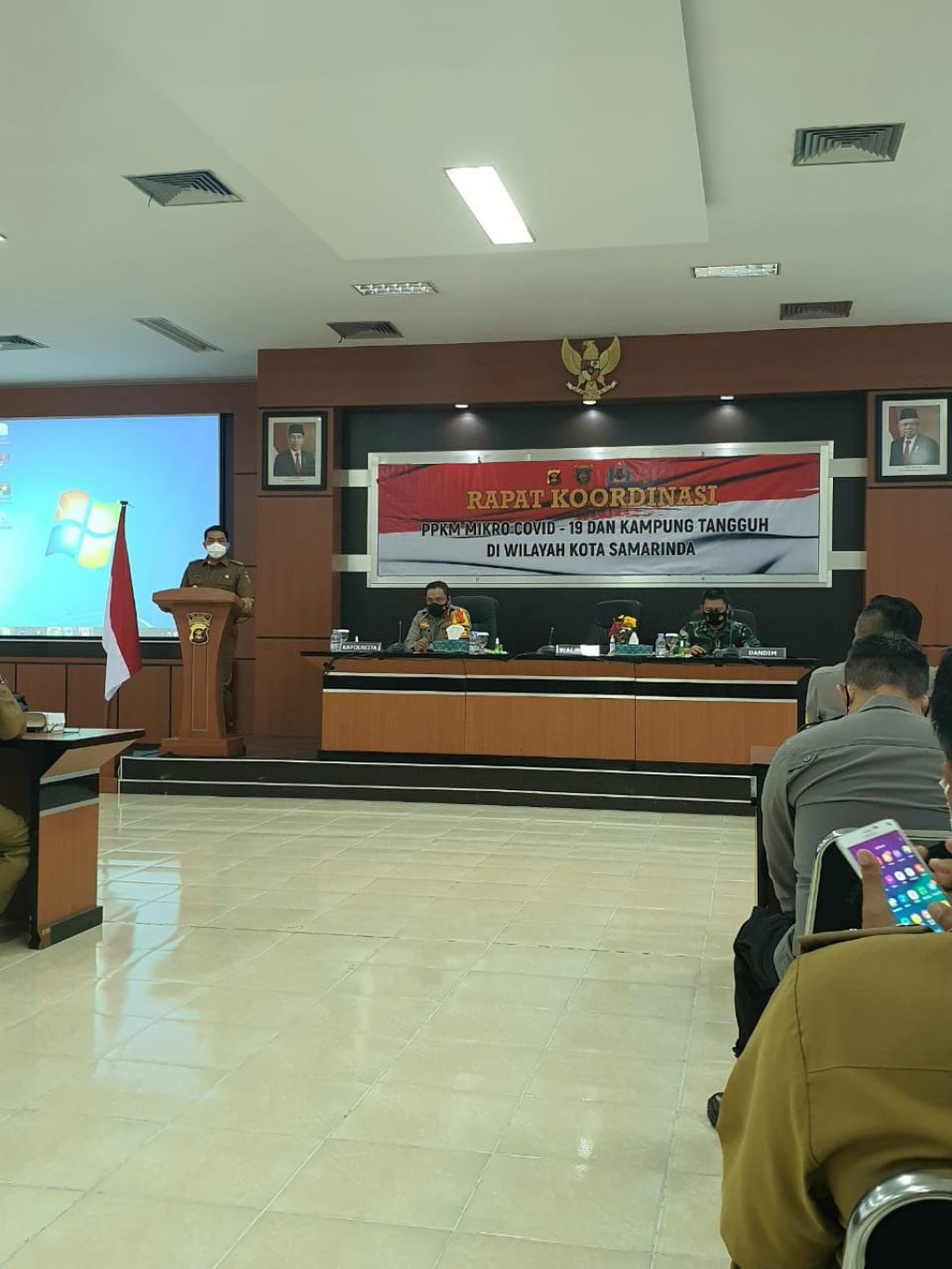 Selasa, 02 Maret 2021 Rapat Koordinasi PPKM Mikro Covid-19 dan Kampung Tangguh Wilayah Kota Samarinda di Polres Samarinda