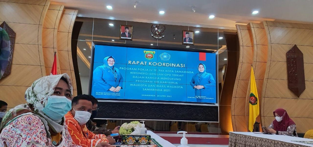 Sabtu, 24 April 2021 Rapat Koordinasi Program Pokja IV TP PKK Kota Samarinda