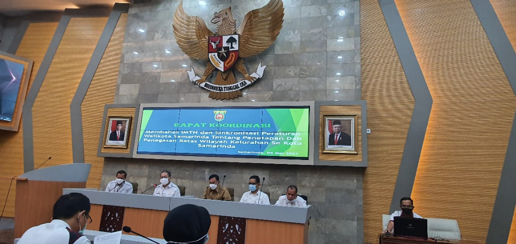 Rabu, 5 Mei 2021 Rapat Koordinasi membahas IMTN dan Sinkronisasi Peraturan Walikota Samarinda