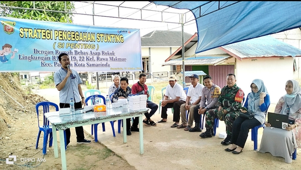 Sosialisasi SIPENTING StrategI PENcegahan stunTING 'Rumah Bebas Asap Rokok' Lingkungan RT.18,19,22 Di Kelurahan Rawa Makmur Kec.Palaran