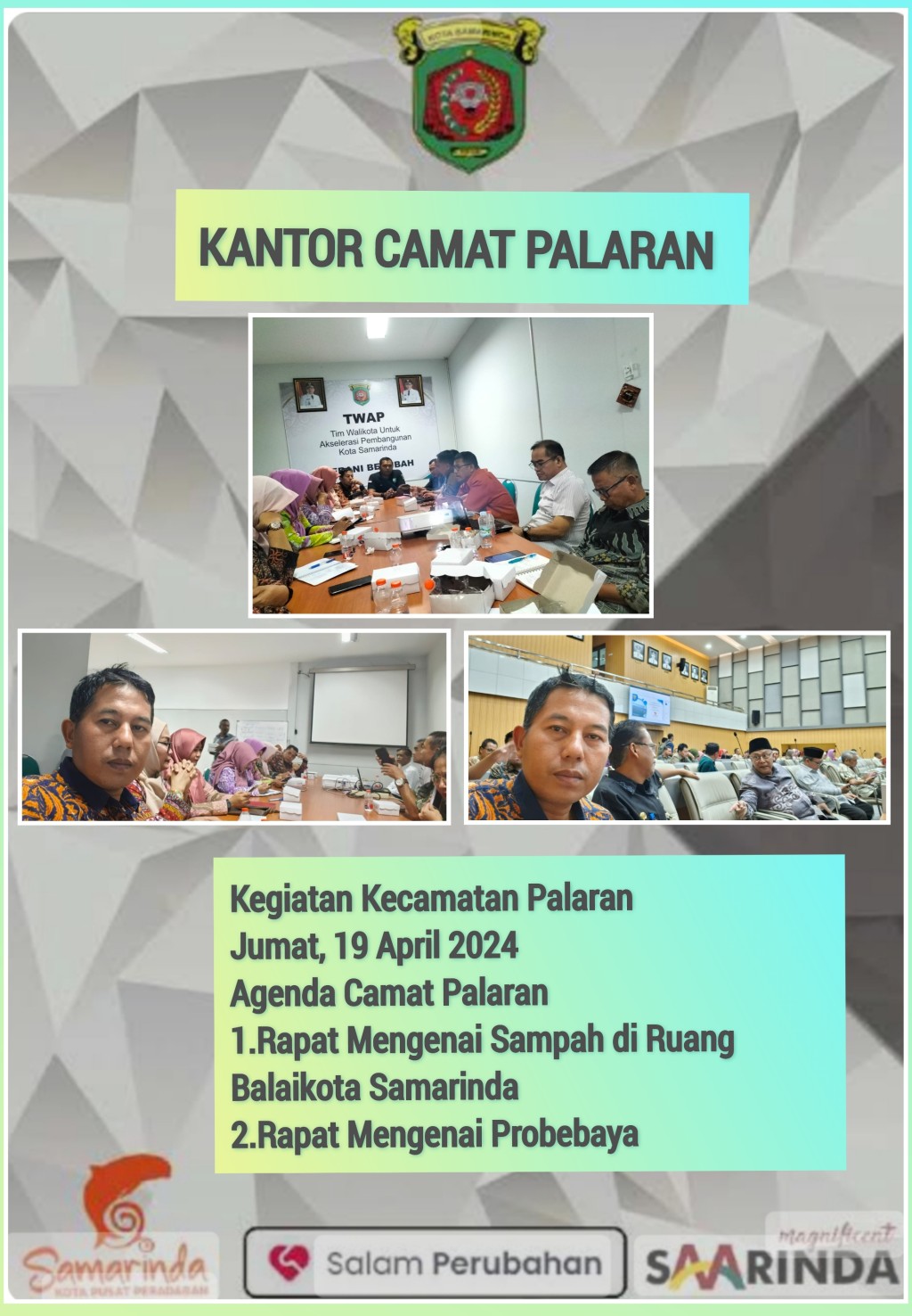 Agenda Camat Palaran,Jumat 19 April 2024