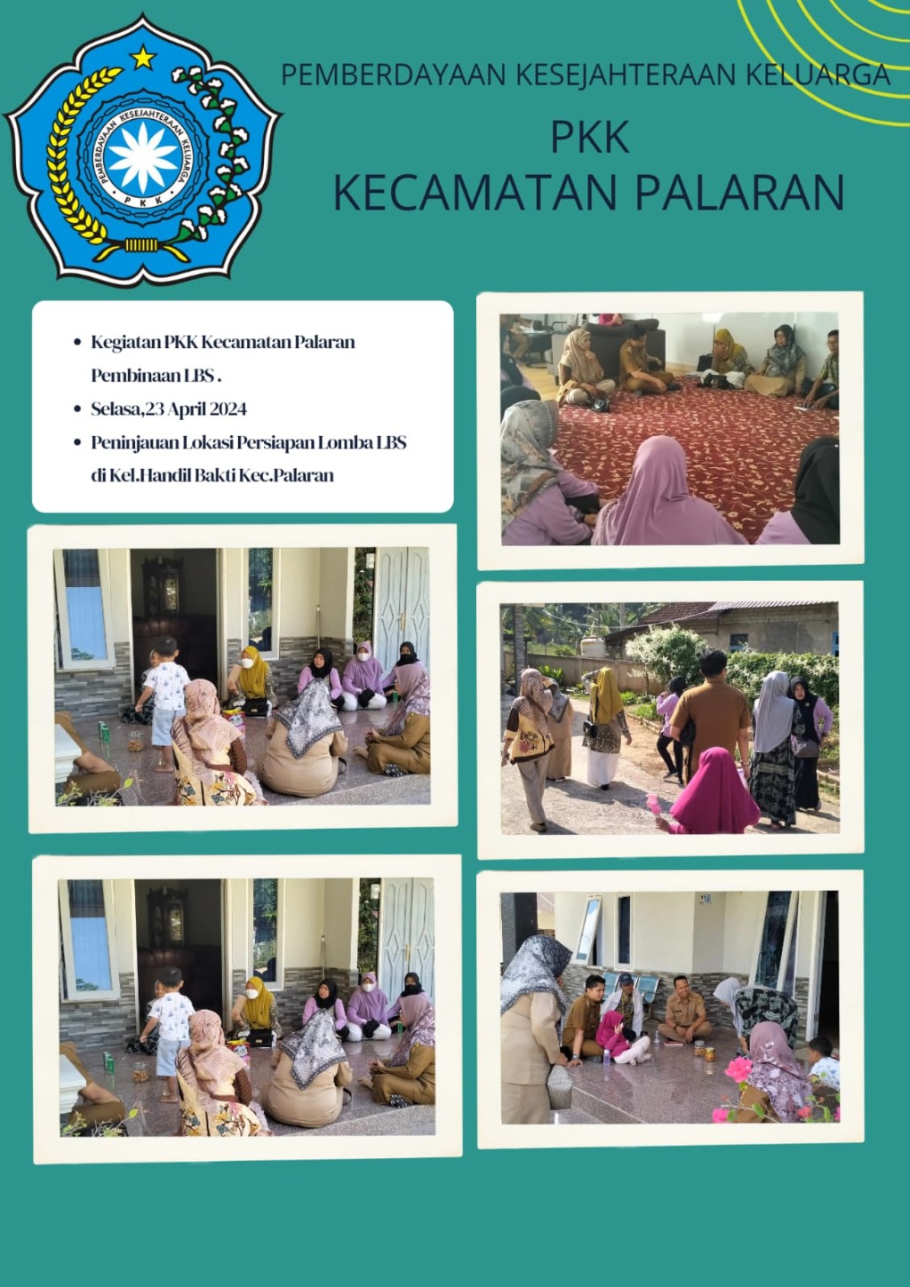 Kegiatan Kasi Kesra dan PKK mengenai Persiapan Lomba LBS Di Kel.Handil Bakti