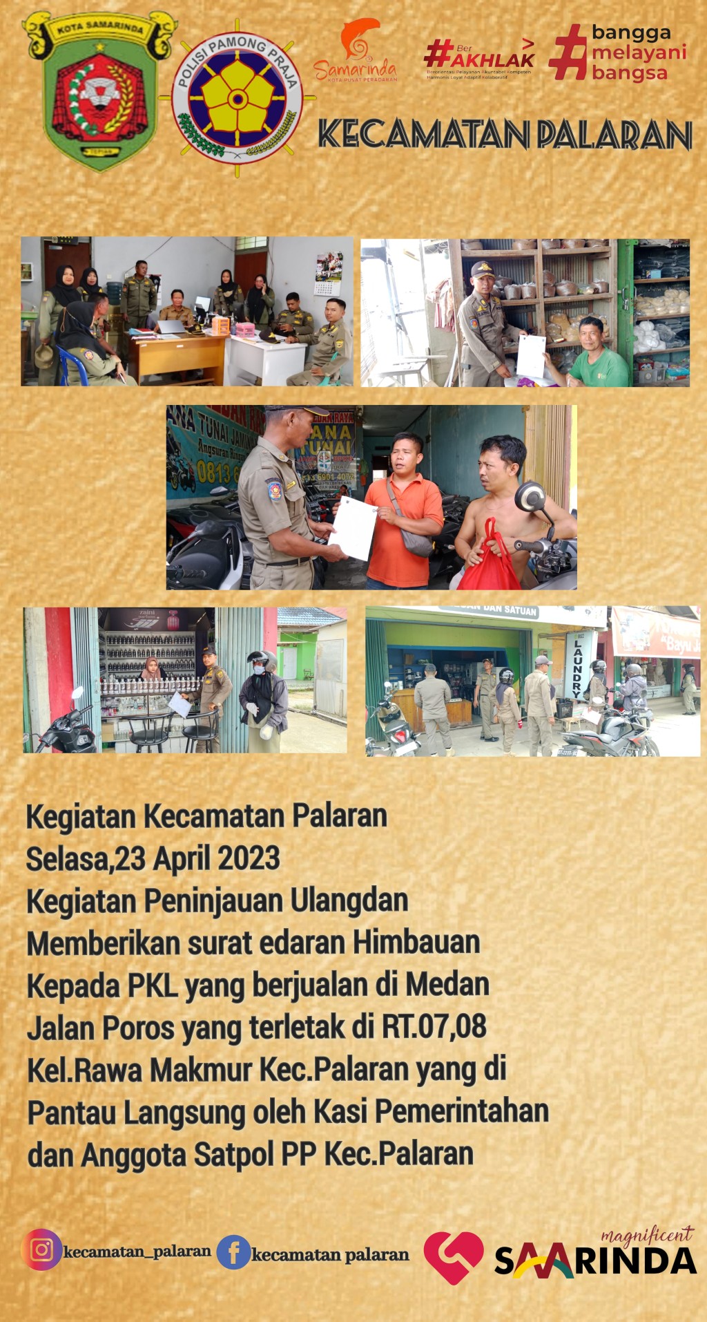 Kegiatan Peninjauan ulang mengenai PKL di Kel.Rawa Makmur kec.palaran