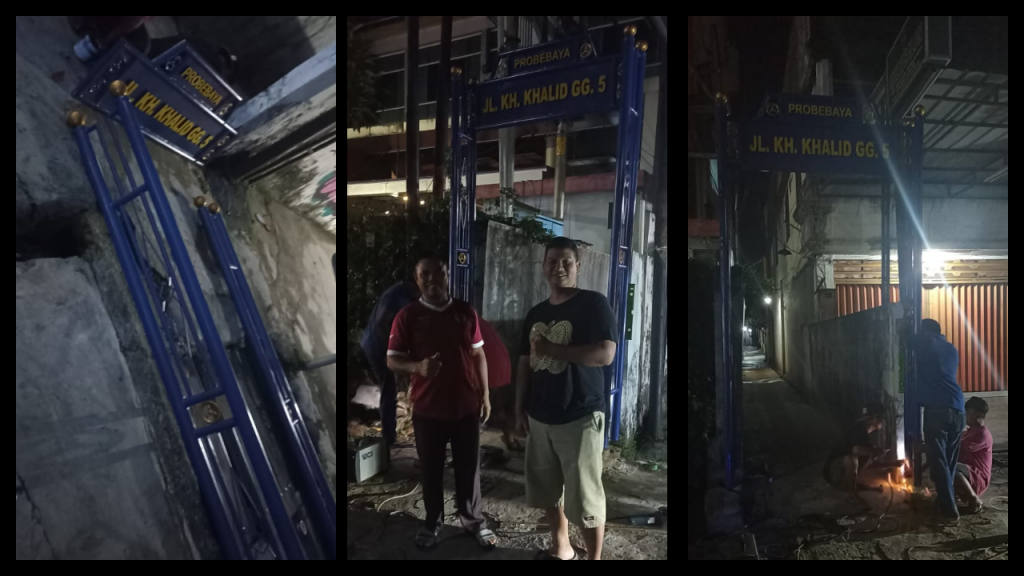 KEGIATAN PEMASANGAN GAPURA DI WILAYAH RT 05